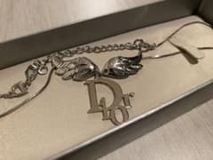 【極美品】Dior　ディオール　Diorロゴ　翼　シルバーネックレス　CDロゴのサムネイル