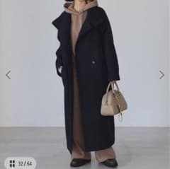 24AW スローブイエナ✨パイルメルトンスタンドコクーンコート 38