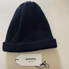 ROTOTO ブラック ニット帽 ビーニーのサムネイル