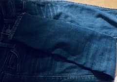 濃い青 子ども服　スリムフィット デニムパンツ　裏起毛のサムネイル