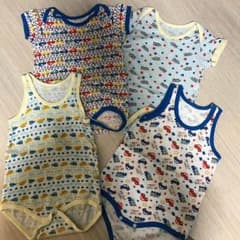 ちび☆mama専用‼️半袖・ノースリーブ肌着ロンパース80㎝のサムネイル