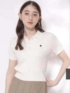 〈POLO BCSコラボ〉ポロカラーケーブルニットのサムネイル