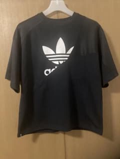 adidas アディダス トレフォイル パッチワーク風切り替えTシャツ 黒 XSのサムネイル