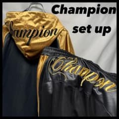 champion 魔裟斗　上下セット　パーカー　ゴールド　黒　金　2XL 26 champion 魔裟斗 上下セット パーカー ゴールド 黒 金 2XL 26 - メルカリ