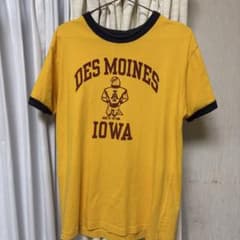 Champion チャンピオン リンガーTシャツ DES MOINES イエローのサムネイル