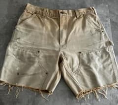 Carhartt ダック地 カットオフ ダブルニーショートパンツ USA製 古着 Carhartt ダック地 カットオフ ダブルニーショートパンツ USA製 古着