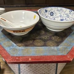 チキンラーメン どんぶり レンゲ ＆ 花柄 ボウル セットのサムネイル