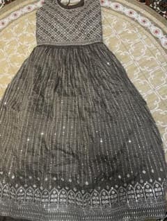 ブラウン 刺繍入り ロングワンピースのサムネイル