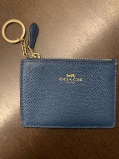COACH コーチ　美品☆ コインケース パスケース カードケース 青　ブルーのサムネイル