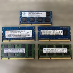 ノートPC用メモリ 5枚セット DDR2 DDR3 各種 - メルカリ