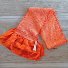 帯揚げ 絞り 鮮やかオレンジ 和装小物のサムネイル