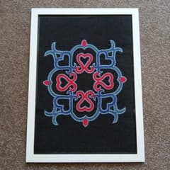 ウィルタ(アイヌ)刺繍 A4額入り 壁掛けNO.42のサムネイル
