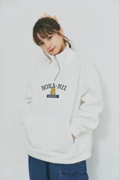 【夏季限定価格】Bokanii ボカニー ハーフジップスウェット かすちゃんのサムネイル