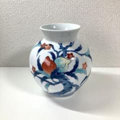 鍋島焼 花瓶 青山窯 桃 伊万里 有田 - メルカリ