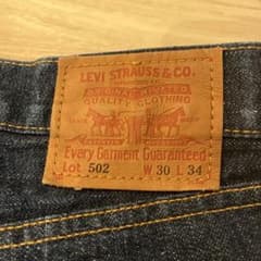 げ*ん様 Levi’s Lot502 デニムパンツ 濃紺W30 L34のサムネイル