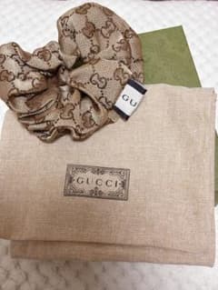 GUCCI GGパターン シュシュ ブラウン - メルカリ