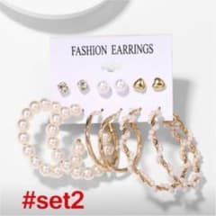 ピアス 新品セット ゴールド プープ パールのサムネイル