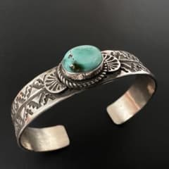 美品】Navajo Andy cadman ロイストン ターコイズ バングル - メルカリ