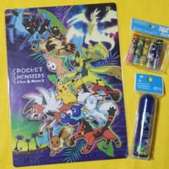 ポケモンサンムーン　下敷・のり・えんぴつキャップのサムネイル