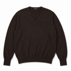 Ballantyne ブラウン Vネック ニットセーター カシミヤ - メルカリ