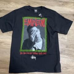 stussy エミネム 来日記念コラボTシャツ EMINEM XL 古着eminem stussy 来日記念コラボTシャツ ストリート n.w.a.