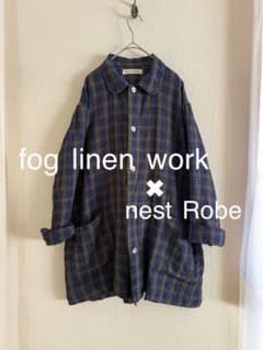 フォグリネンワーク✖️ネストローブ リネンチェックオーバーサイズ 