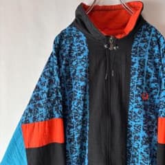 フレッドペリー　ナイロンジャケット　ワンポイントロゴ　XLサイズ　古着　ブラック フレッドペリー ナイロンジャケット ワンポイントロゴ XLサイズ 古着