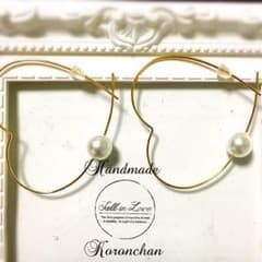 まるで ティファニー ハートピアス パール付きのサムネイル