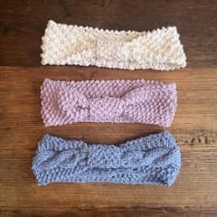 【ハンドメイド ベビーヘアバンド 3点セット】新生児のサムネイル