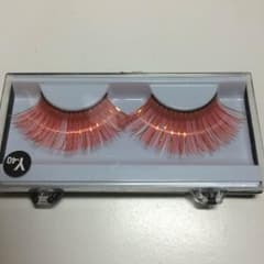 新品 つけまつげ ハロウィン コスプレ コーラルピンク×ゴールド 送料無料のサムネイル