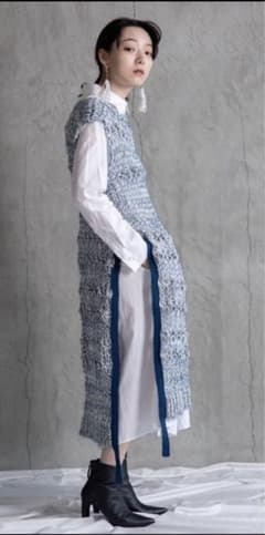 tunica Low Gauge Knitted dress blueのサムネイル