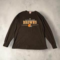 NFLクリーブランド・ブラウンズLサイズロングスリーブtシャツブラウンロゴtのサムネイル