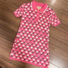 GUCCI チューリップ柄 ポロニットワンピース GUCCI チューリップ柄 ポロニットワンピース - メルカリ