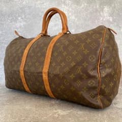 鑑定済　ルイヴィトン　モノグラム　ボストンバッグ　キーポル50 ルイヴィトンキーポル 50 14145 ブラウン ユニセックス モノグラム