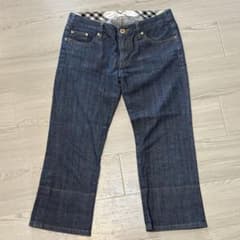 【値下げ】バーバリーブルーレーベル ノバチェック クロップド デニム 24のサムネイル