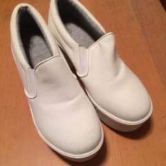 厚底スリッポン 白のサムネイル