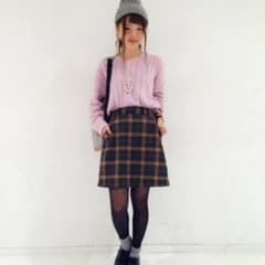 ページボーイ　チェック台形スカートのサムネイル