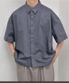 Kutir ドットボタンヒヨクシャツ　パープルのサムネイル