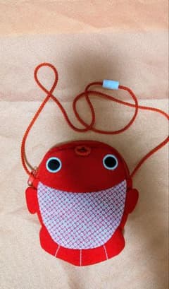 ちりめん金魚ポシェットポーチ和風難ありJapaneseGoldfishPouchのサムネイル