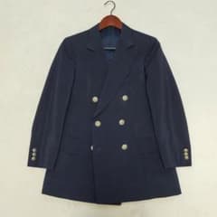 美品　80S 90S　ユーロヴィンテージ　英国製モヘア混生地　紺ブレザー 美品 80S 90S ユーロヴィンテージ 英国製モヘア混生地 紺