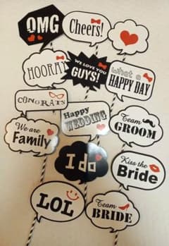 匿名・即日発送　UEKUE フォトプロップス 14点セット 結婚式 ウェディング - 4