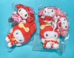 マイメロディ　ぬいぐるみ　マスコット　レトロ　チェック×チェック　おしゃれのサムネイル