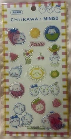 ちいかわ MINISO コラボ ぷっくりシール ステッカー フルーツ①のサムネイル