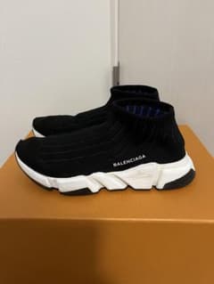 BALENCIAGA スニーカー speed trainer 43 BALENCIAGA SPEED TRAINER 黒×青 サイズ43 - メルカリ