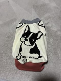 ハンドメイドフレンチブルドッグプリント犬服サイズMトイプードルのサムネイル