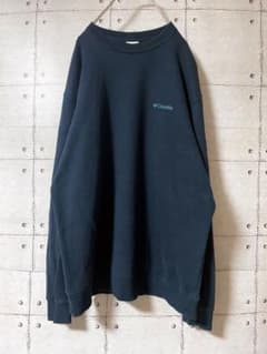 Columbia コロンビア スウェット ネイビー 刺繍ロゴ　L 海外古着