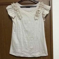 enzo gala 袖 フリルTシャツ 薄いグレーのサムネイル