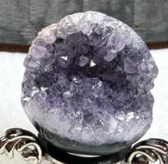 【来福】ウルグアイ産⭐️特大！アメジスト笑口⭐️龍穴⭐️ RM 7 虹入り！アメジスト笑口⭐️ 【来福】ウルグアイ産 母岩なし R464