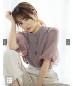 【GW前のお値下げ中！】GRL オーガンジードッキングブラウス　アイボリーのサムネイル