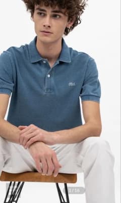 LACOSTE ラコステ 本インディゴブルー ポロシャツ (メンズ)のサムネイル
